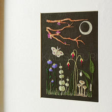 Load image into Gallery viewer, Framed Hand Embroidered Garden Art